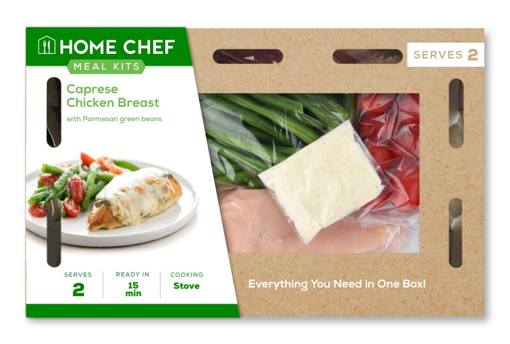 slide 1 of 1, Home Chef Meal Kit Caprese Chicken Breast With Parmesan Green Beans, 28 oz