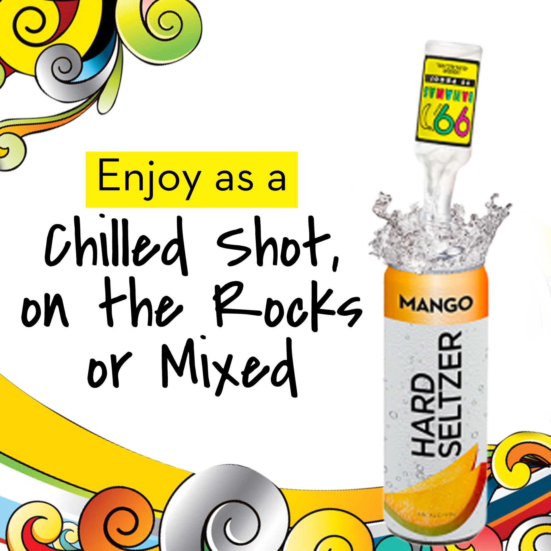 slide 2 of 5, 99 Brand Fruit Flavor Party Bucket, 50 ml, 20 ct