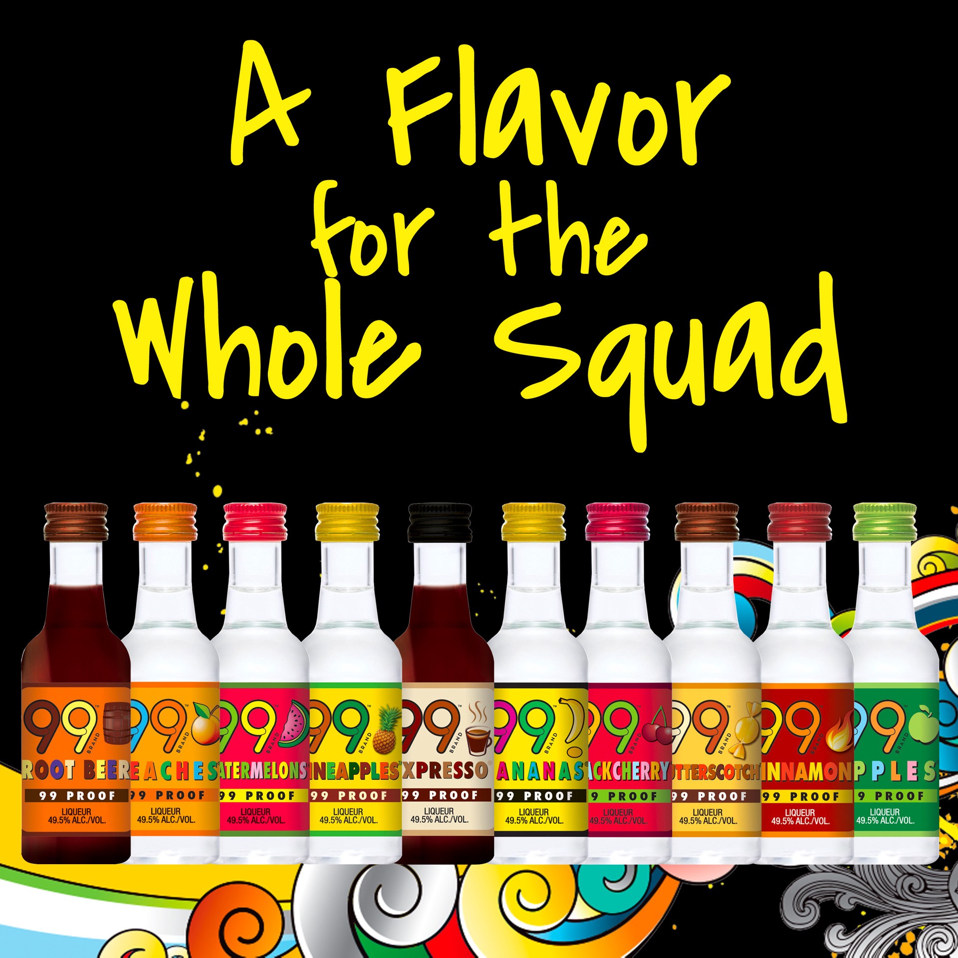 slide 3 of 5, 99 Brand Fruit Flavor Party Bucket, 50 ml, 20 ct