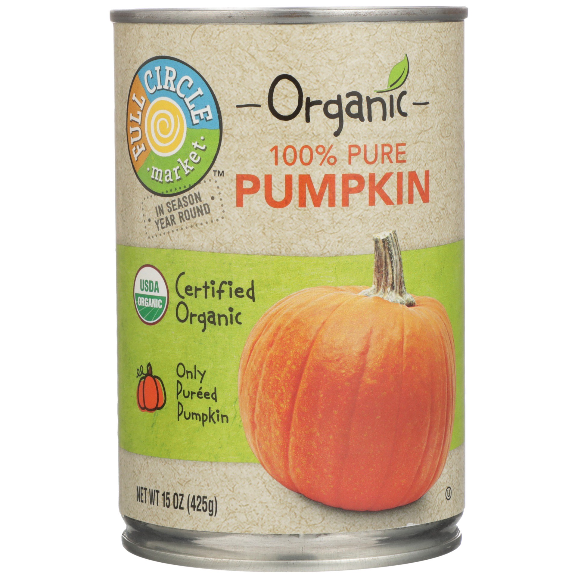 slide 1 of 6, Full Circle Market Organic 100% Pure Pumpkin, 15 oz