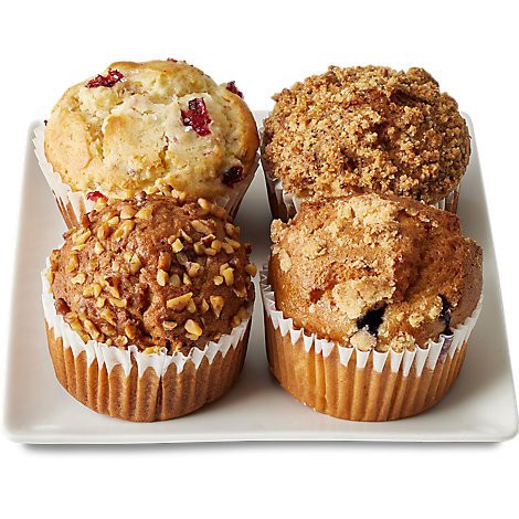 slide 1 of 1, Bakery Assorted Muffins - 4 Count, 4 ct