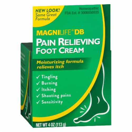 slide 1 of 1, MagniLife DB Pain Relieving Foot Cream, 4 oz
