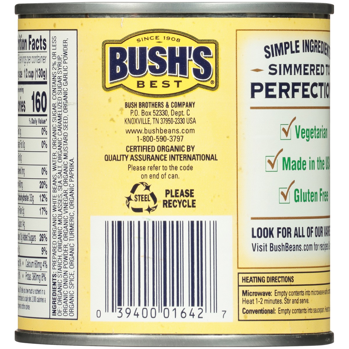 slide 6 of 7, Bush's Best Bush's Organic Baked Beans 16 oz, 16 oz