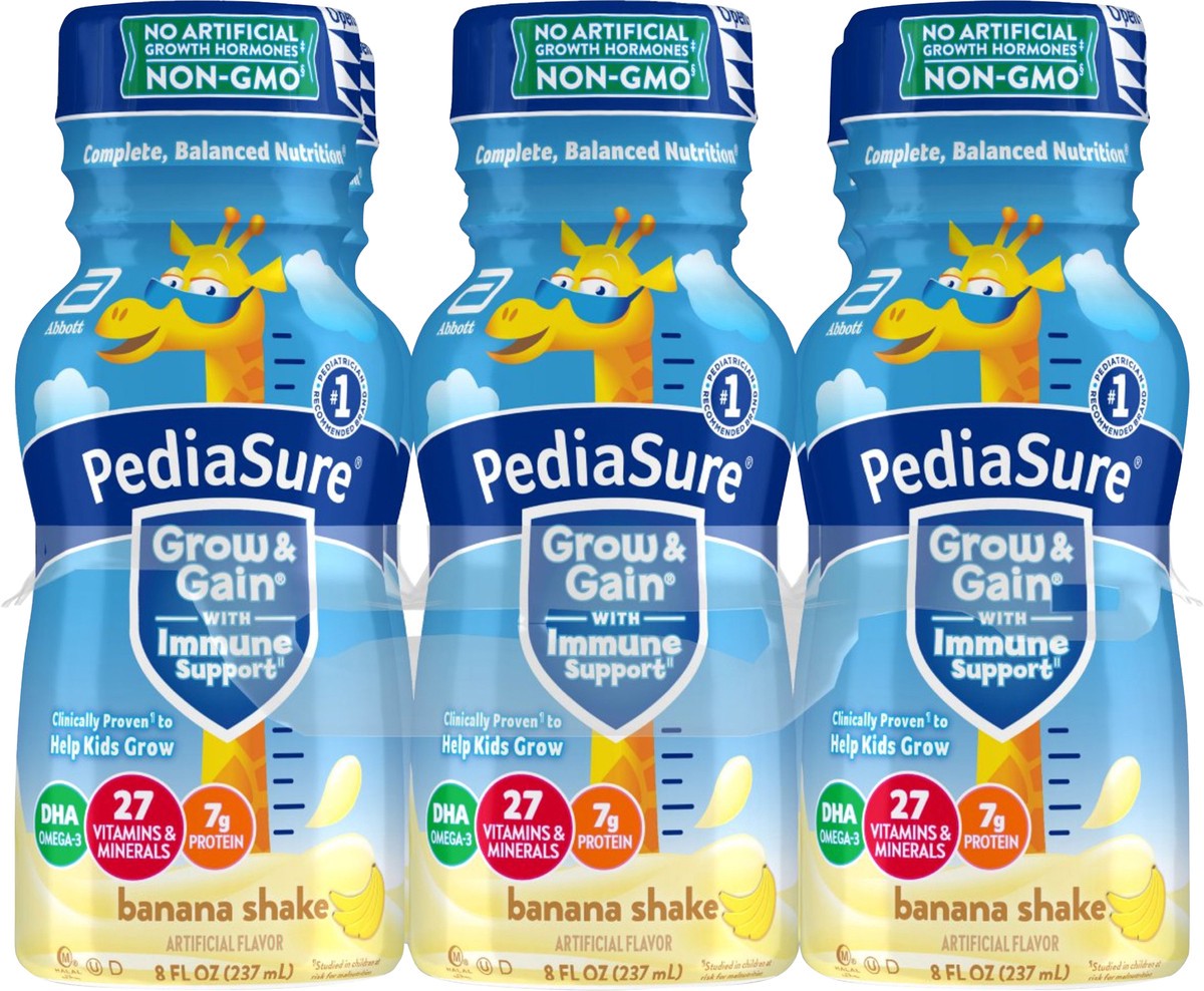 slide 6 of 6, PediaSure Grow & Gain Banana Shake 6-8 fl oz Bottle, 6 ct