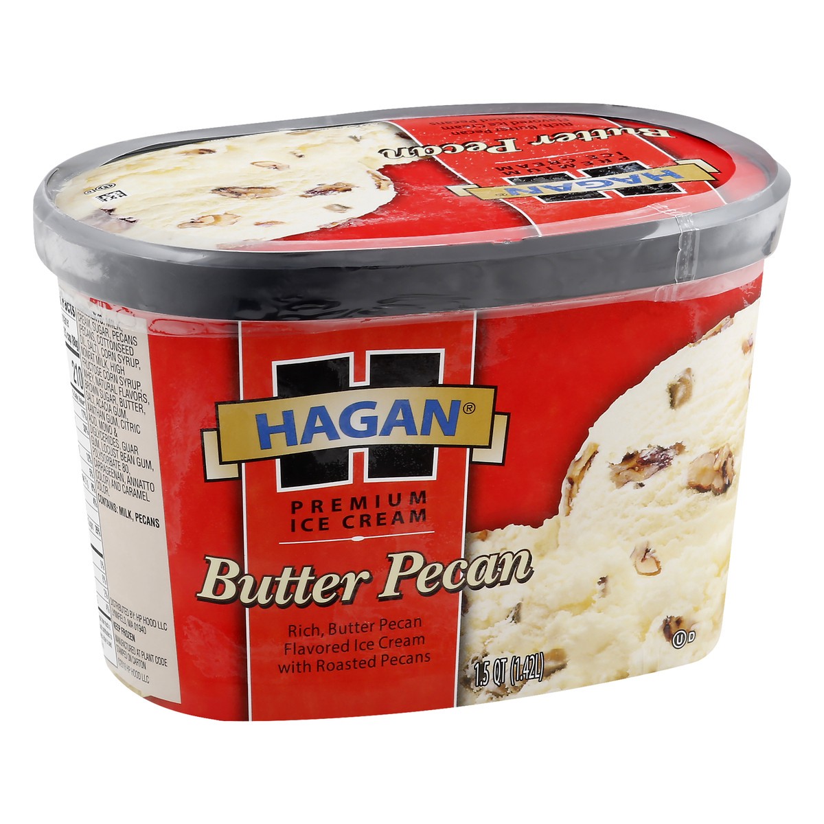 slide 8 of 10, Hagan Butter Pecan Premium Ice Cream, 1.5 Quarts, 1.5 qt