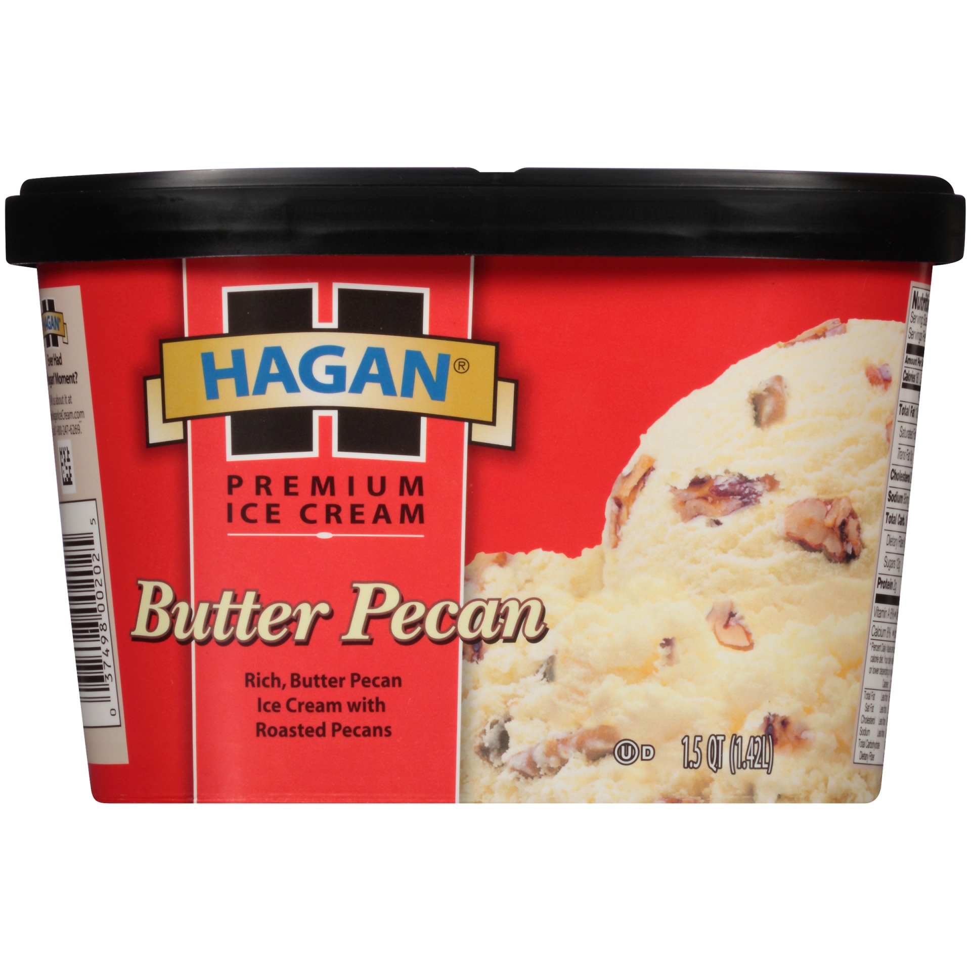 slide 4 of 7, Hagan Butter Pecan Premium Ice Cream, 1.5 qt