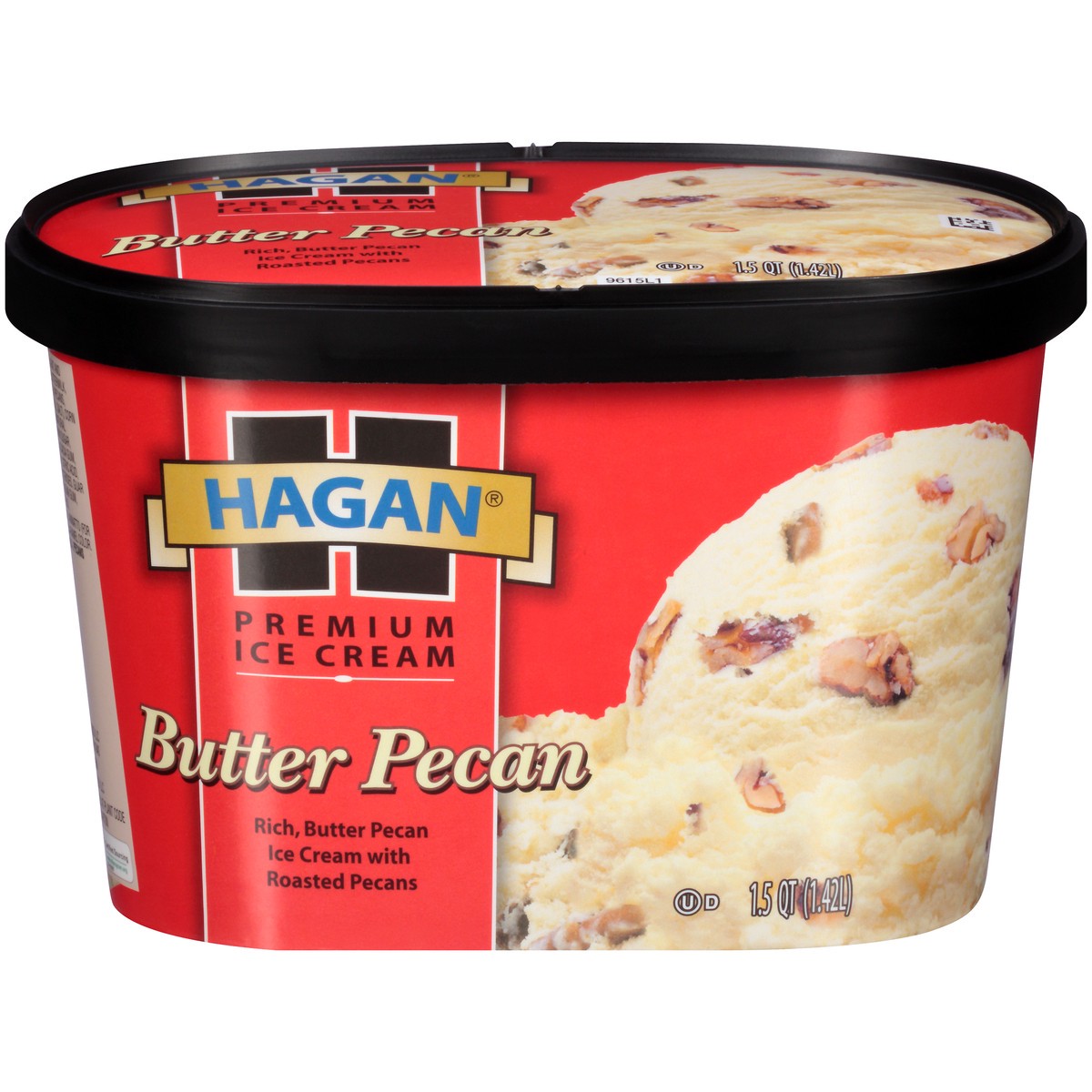 slide 1 of 10, Hagan Butter Pecan Premium Ice Cream, 1.5 Quarts, 1.5 qt