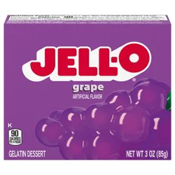 Jell-O Grape Gelatin Dessert Mix, 3 oz Box
