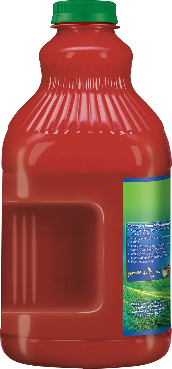 slide 2 of 7, Clamato Limon Tomato Cocktail, 64 fl oz bottle, 64 fl oz