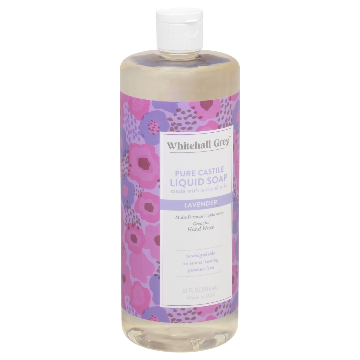 slide 5 of 11, Whitehall Grey Pure Castile Lavender Liquid Soap 32 fl oz, 32 oz