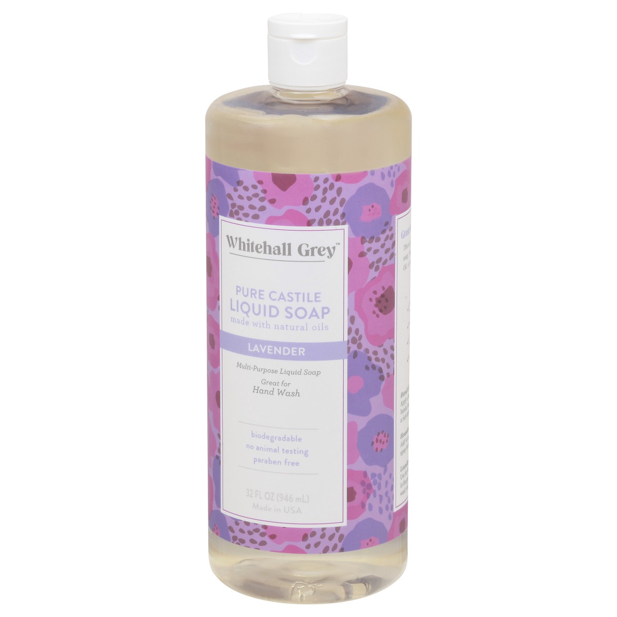 slide 4 of 11, Whitehall Grey Pure Castile Lavender Liquid Soap 32 fl oz, 32 oz