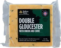 Belton Farm Double Gloucester Onion and Chive Cheese 6.3 oz