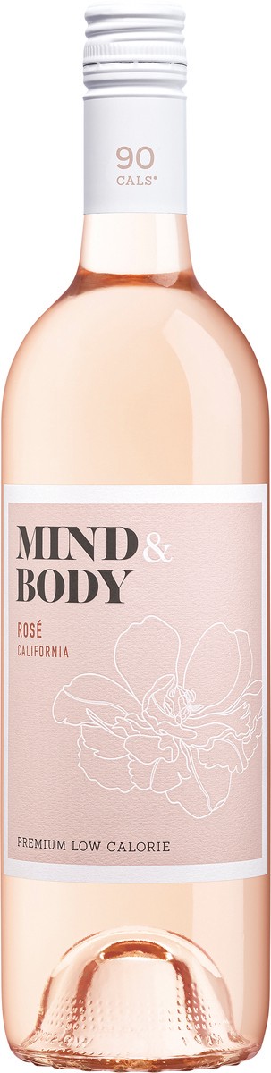 slide 1 of 5, Mind & Body Rose Wine, Low Alcohol & Low Calorie, 750 ml Bottle, 750 ml