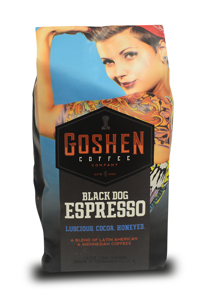 slide 1 of 1, Goshen Black Dog Espresso, 12 oz