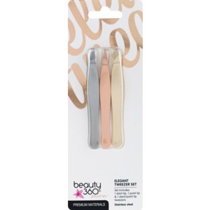 slide 1 of 1, Beauty 360 Elegant Tweezer Set, 1 ct