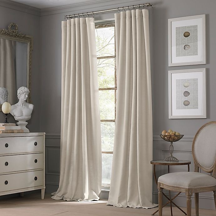 slide 1 of 1, Valeron Estate Cotton Linen Window Curtain Panel - Flax, 120 in