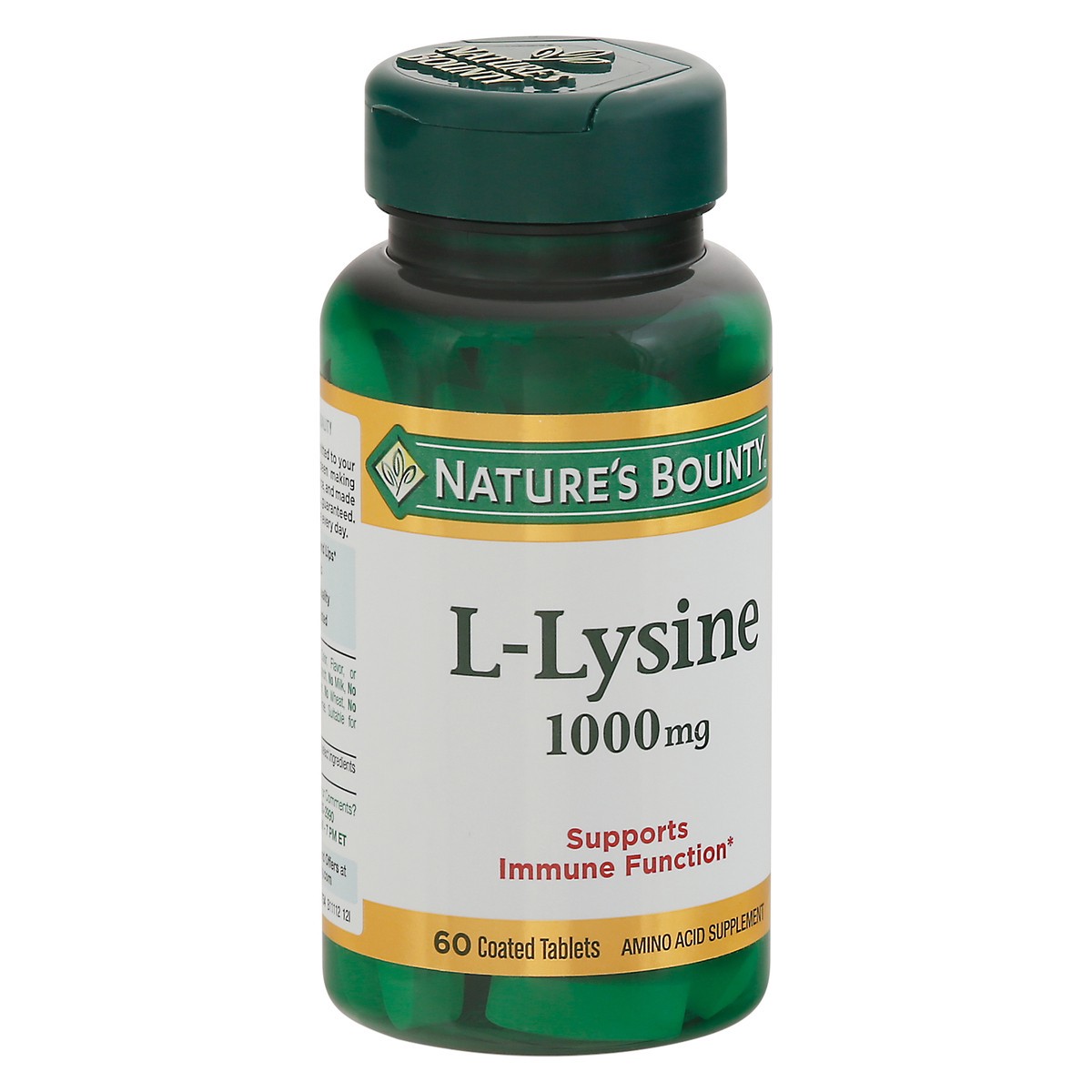 slide 3 of 9, Nature's Bounty L-Lysine Tablets, 1000 Mg, 60 Ct, 60 ct