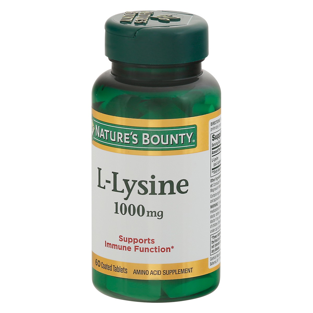 slide 5 of 9, Nature's Bounty L-Lysine Tablets, 1000 Mg, 60 Ct, 60 ct