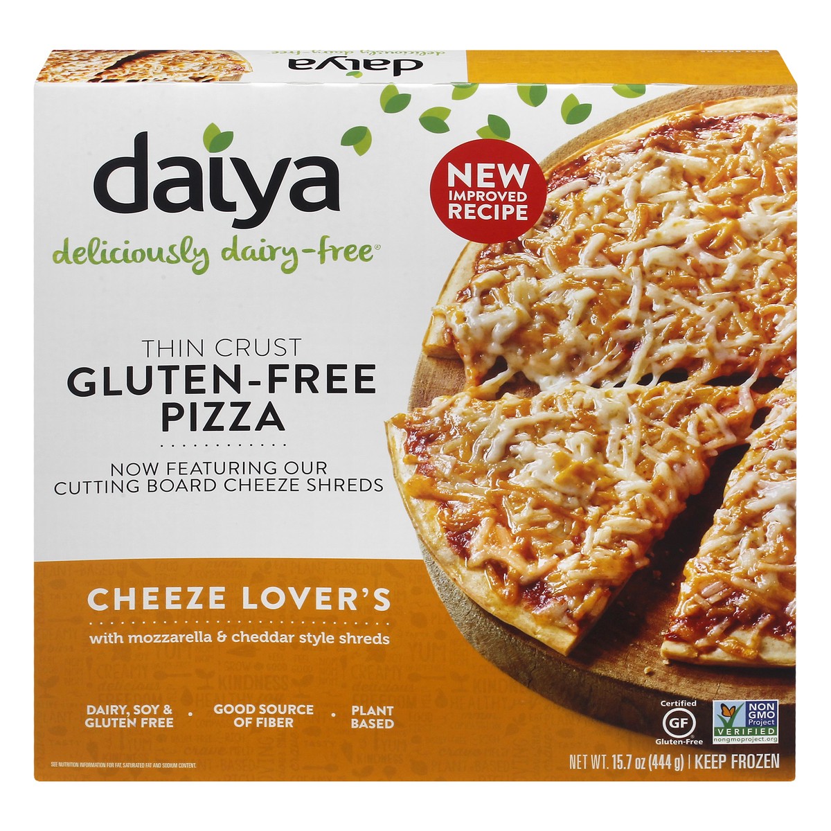 slide 1 of 2, Daiya Thin Crust Gluten-Free Cheeze Lover's Pizza 15.7 oz, 15.7 oz