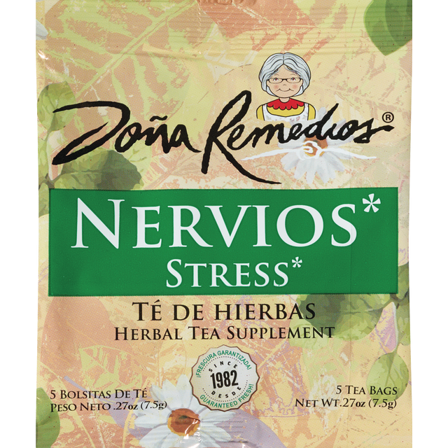 slide 1 of 1, GROCERY-DSD Dona Remedios Nervios Te De Hierbas (Stress Herbal Tea Bags)- 5 ct, 5 ct