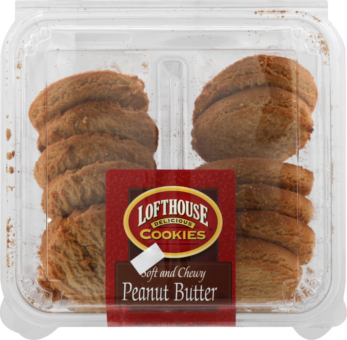 slide 1 of 13, Lofthouse Soft and Chewy Peanut Butter Cookies 15 oz, 12 ct