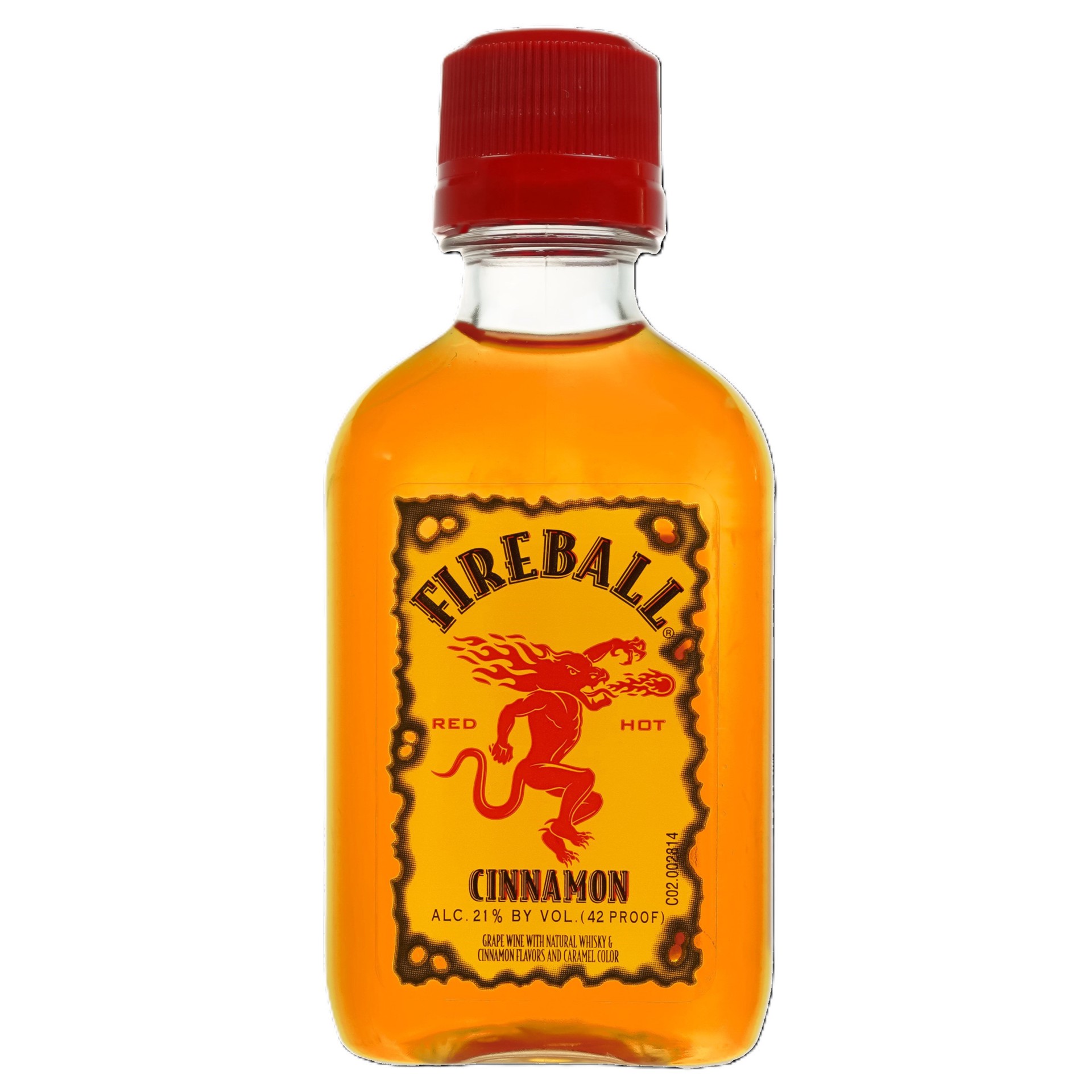 slide 1 of 3, Fireball Cinnamon Whiskey, 50ml Plastic Bottle, 42 Proof, 50 ml