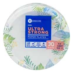 SE Grocers Paper Plates 8.5" Lunch Size Ultra Strong