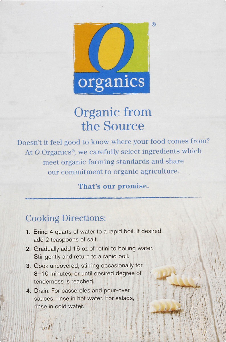 slide 4 of 9, O Organics 100% Whole Wheat Organic Rotini , 16 oz