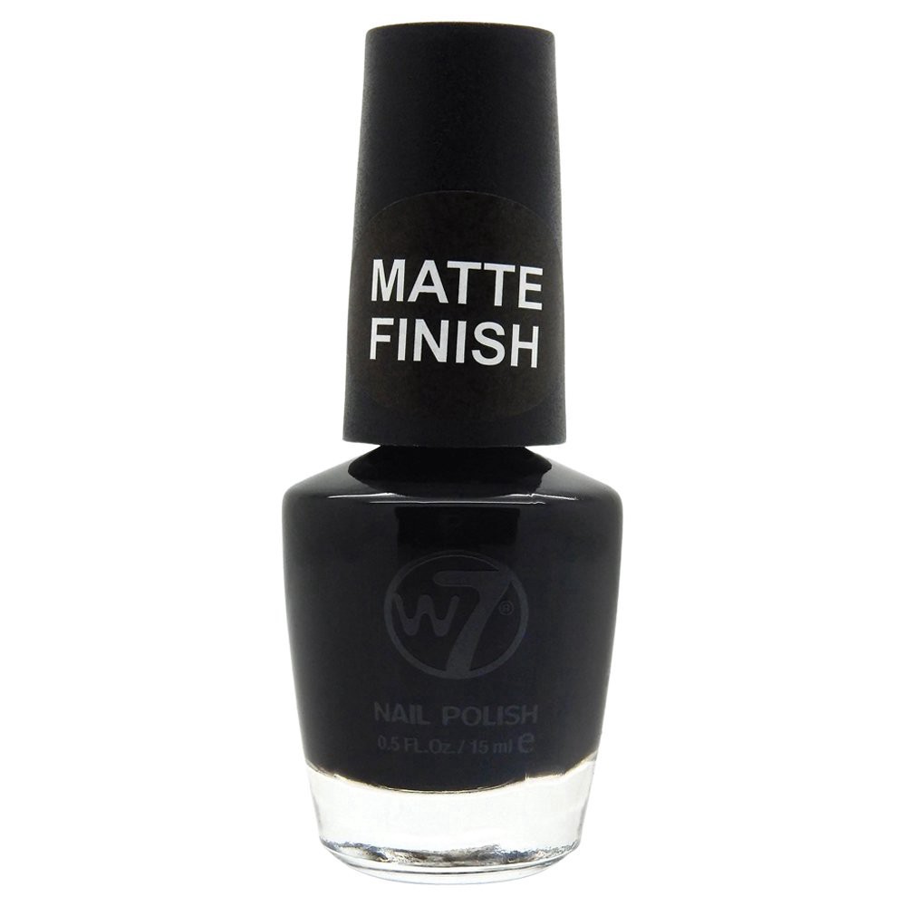 slide 1 of 1, W7 Nail Polish - Matte Black, 1 ct