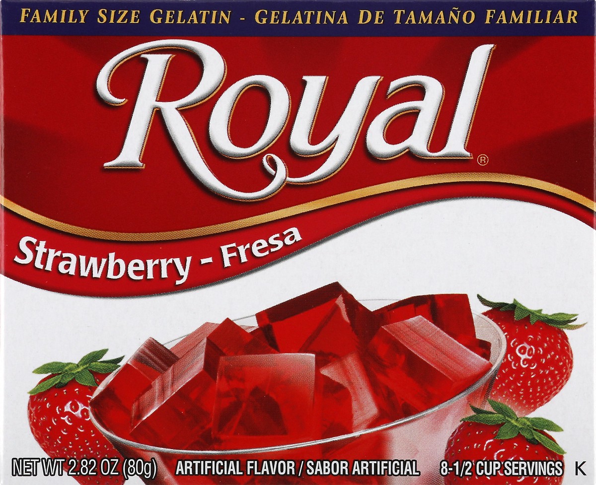 slide 1 of 1, Royal Family Size Strawberry Gelatin Family Size 2.82 oz, 2.82 oz