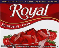 Royal Family Size Strawberry Gelatin Family Size 2.82 oz