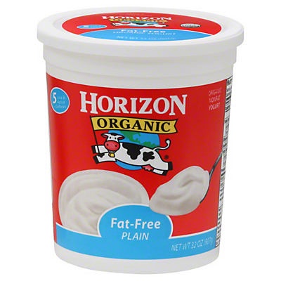 slide 1 of 1, Horizon Organic Fat-Free Plain Yogurt, 32 oz