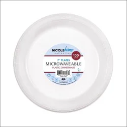 Nicole Home Collection 7in Pp Plate Plastic White Club Pk