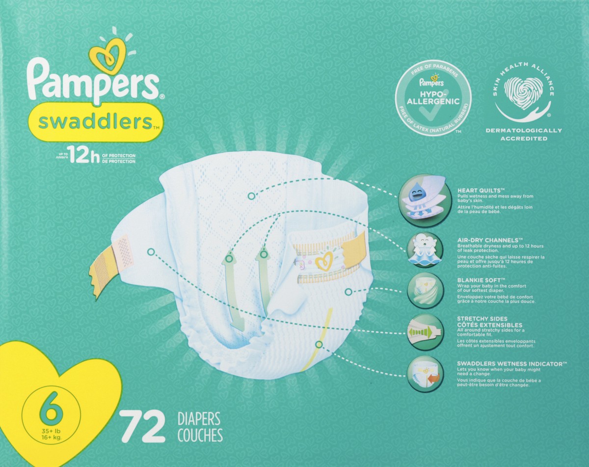 slide 6 of 11, Pampers Swaddlers Diapers Size, 6 72 ct