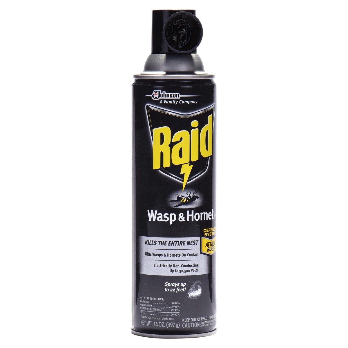 slide 2 of 5, Raid Wasp & Hornet Insect Killer 33, Insect Spray for Stinging Bugs & Their Nests, 14 oz, 14 oz