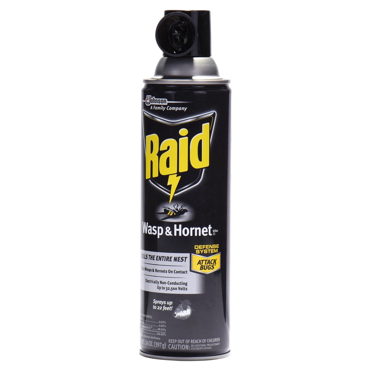 slide 3 of 5, Raid Wasp & Hornet Insect Killer 33, Insect Spray for Stinging Bugs & Their Nests, 14 oz, 14 oz