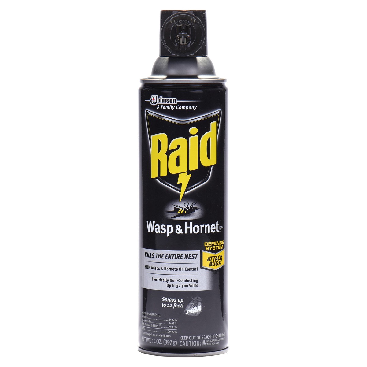 slide 1 of 5, Raid Wasp & Hornet Insect Killer 33, Insect Spray for Stinging Bugs & Their Nests, 14 oz, 14 oz