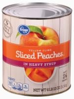 slide 1 of 1, Kroger Sliced Peaches In Heavy Syrup, 108 oz