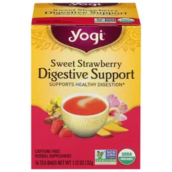 Yogi Sweet Strawberry Digestive Support 16 Tea Bags