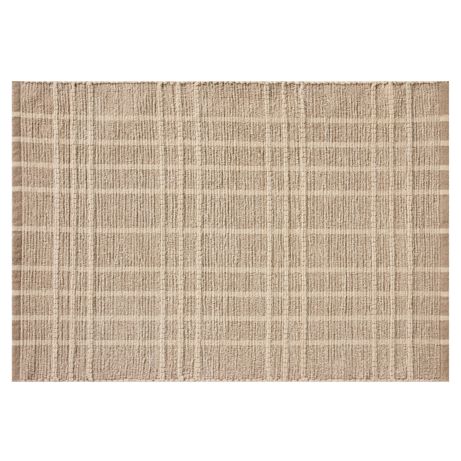 slide 1 of 4, Loloi Ferris Plaid Scatter Rug - 30 in x 45 in - Neutral, 30 x 45