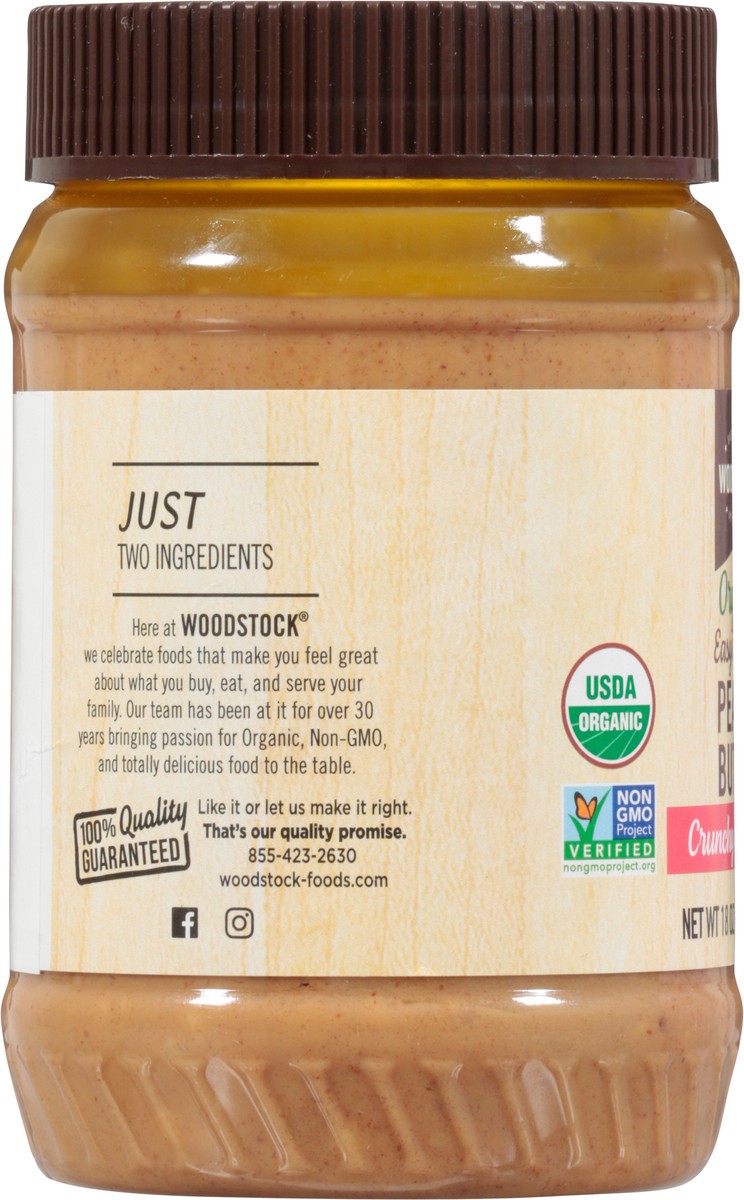 slide 13 of 14, Woodstock Organic Easy Spread Crunchy & Salted Peanut Butter 18 oz, 18 oz