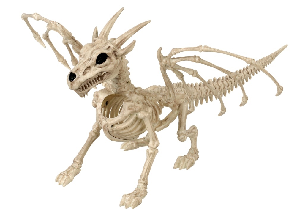 slide 1 of 1, Holiday Home Dragon Skeleton Decor - Cream, 7 in