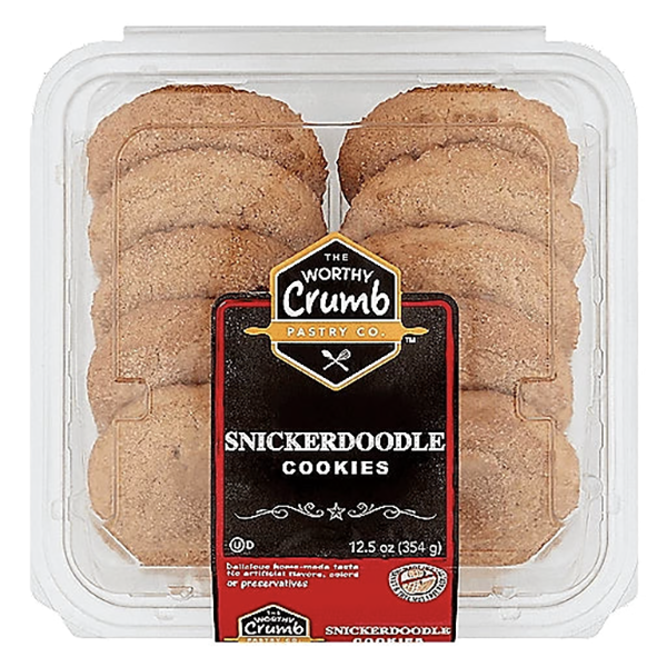 slide 1 of 13, The Worthy Crumb Snickerdoodle Cookies 12.5 oz, 12.5 oz