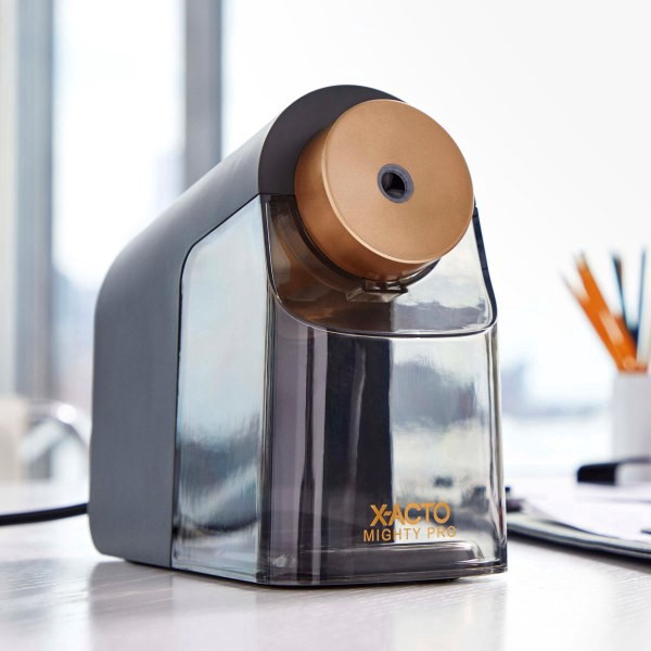 slide 10 of 10, X-ACTO High-Volume Commercial Desktop Electric Pencil Sharpener, Beige, 1 ct