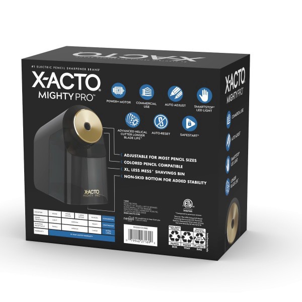 slide 3 of 10, X-ACTO High-Volume Commercial Desktop Electric Pencil Sharpener, Beige, 1 ct