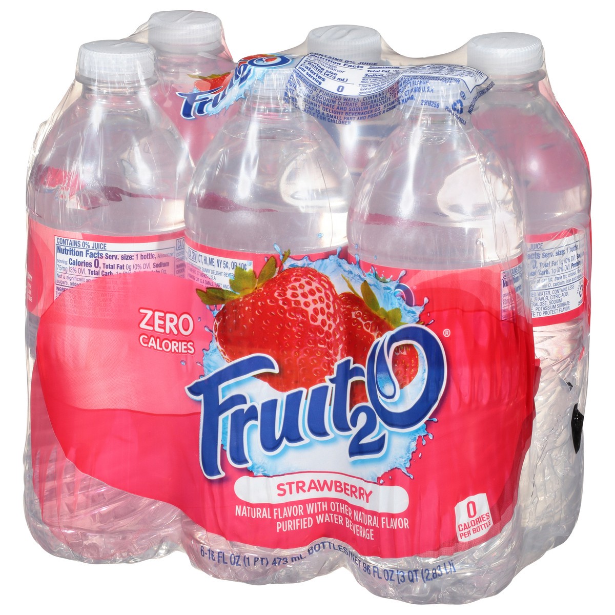 slide 2 of 9, Fruit Strawberry Purified Water Beverage - 6 ct; 16 fl oz, 6 ct; 16 fl oz