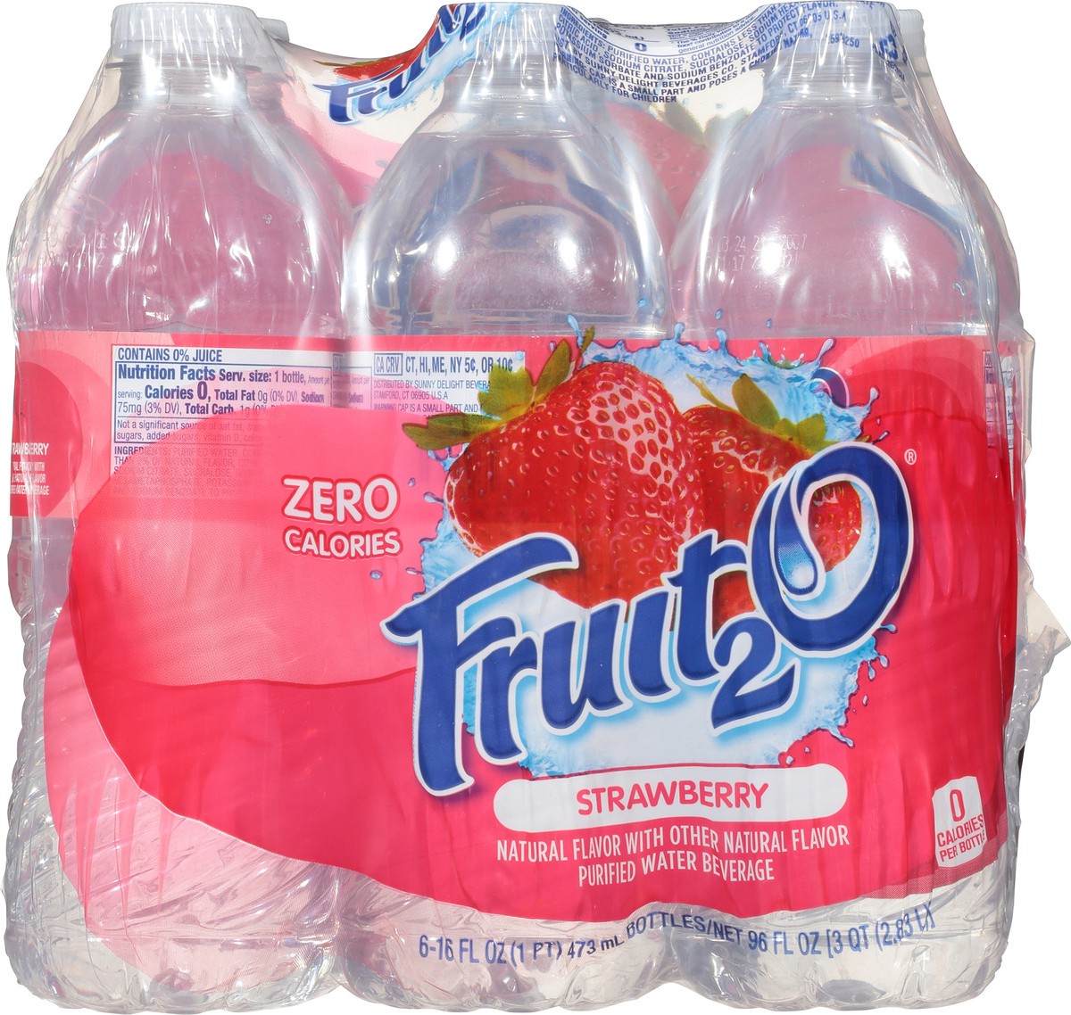 slide 6 of 9, Fruit Strawberry Purified Water Beverage - 6 ct; 16 fl oz, 6 ct; 16 fl oz