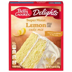 Betty Crocker Delights Super Moist Lemon Cake Mix, 13.25 oz