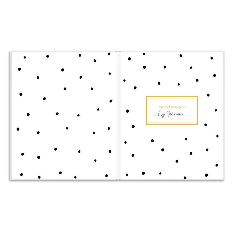 slide 3 of 9, Pearhead Hello Baby'' Sonogram Baby Memory Book, Black and Gold Polka Dots'', 1 ct