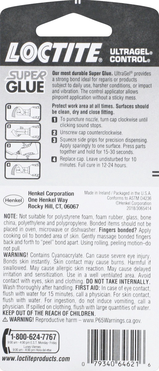 slide 2 of 7, Loctite Super Glue - Ultra Gel Control, 0.14 oz